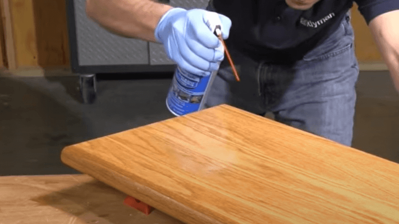 using canned air to burst bubbles on the finish