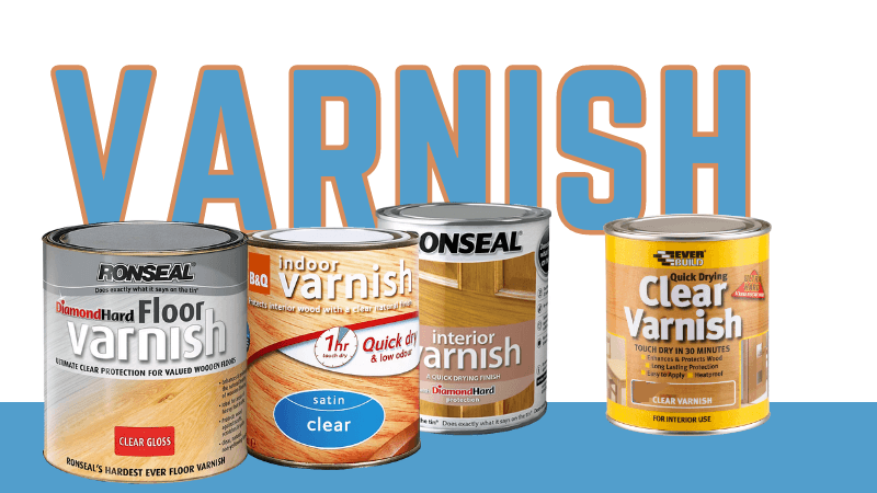 different brand and types of varnish