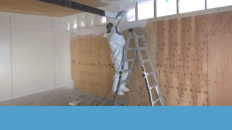 Priming a plywood wall