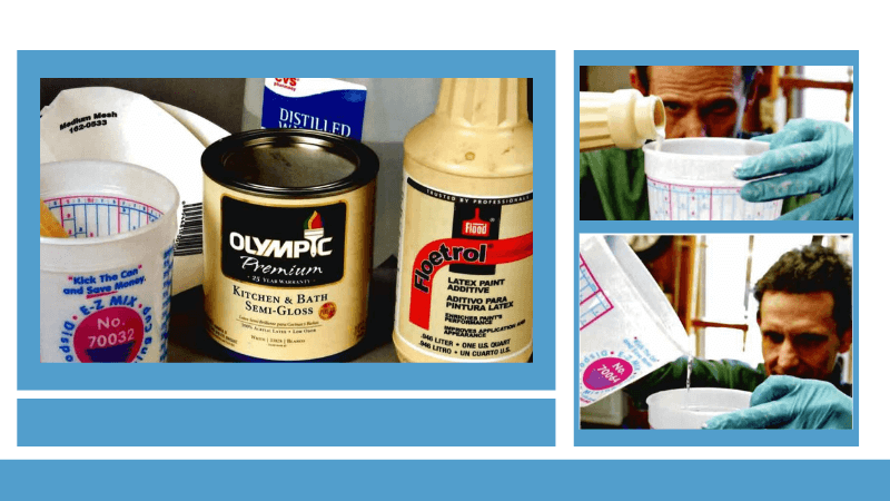 Thinning latex paint for spraying
