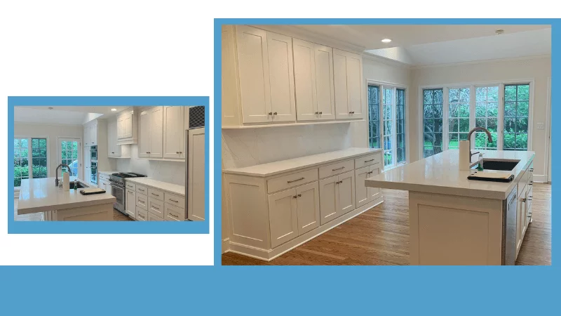 beautifully finished cabinets with Emerald Urethane Trim Enamel paint