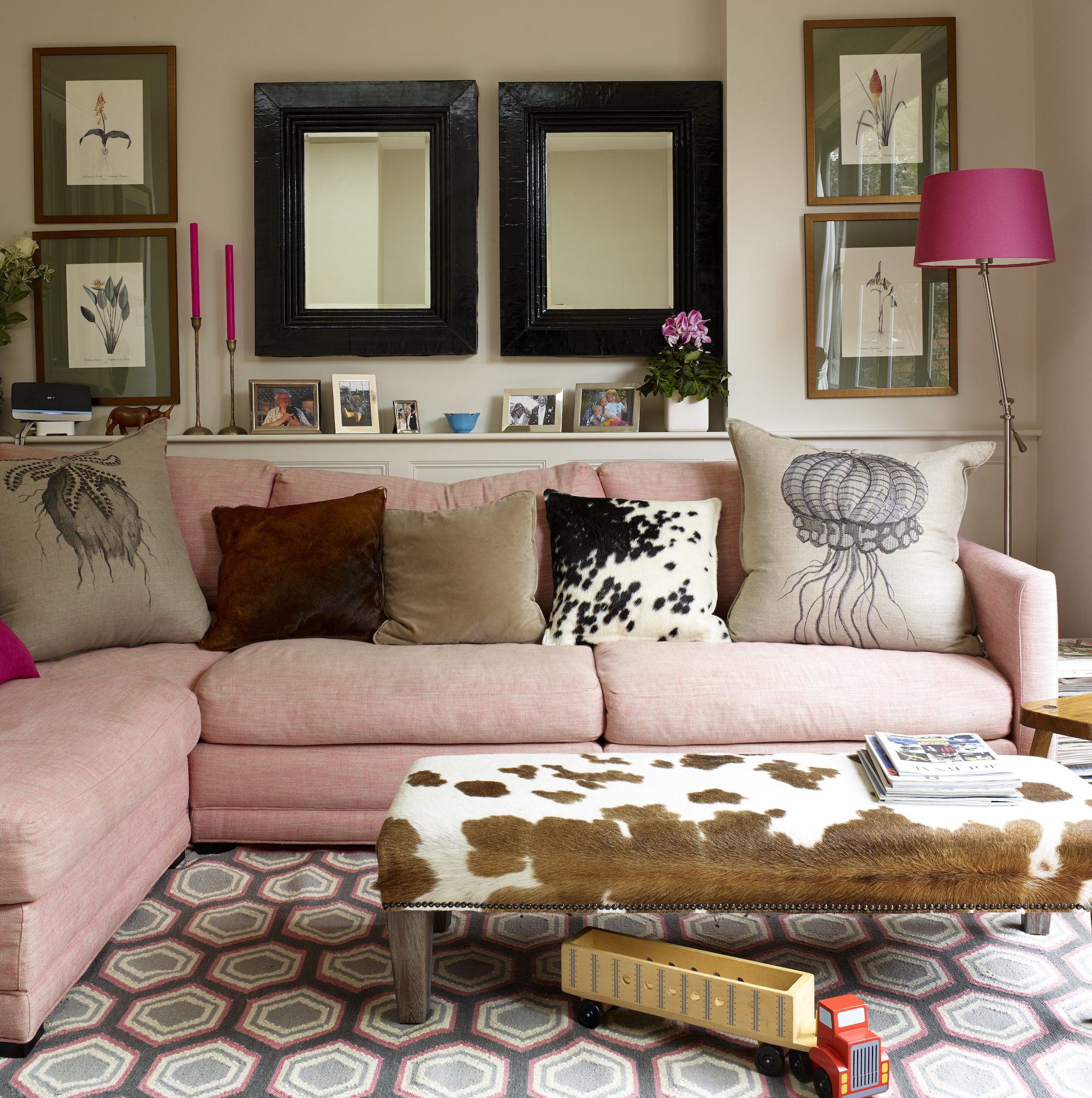Pink and grey living room ideas - work this popular duo | Ideal Home