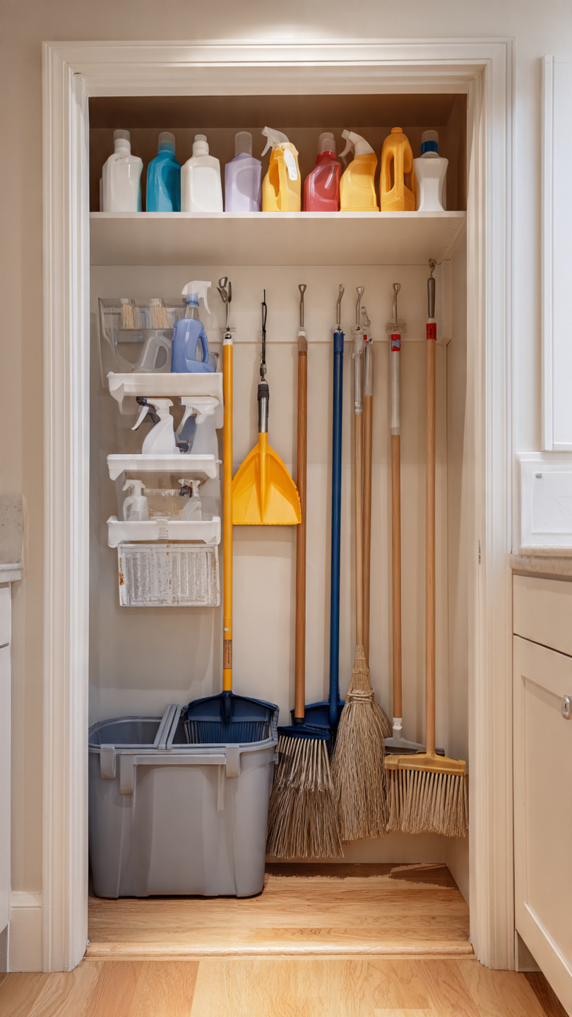 10 Broom Closet Organization Ideas That Make Cleaning Easier