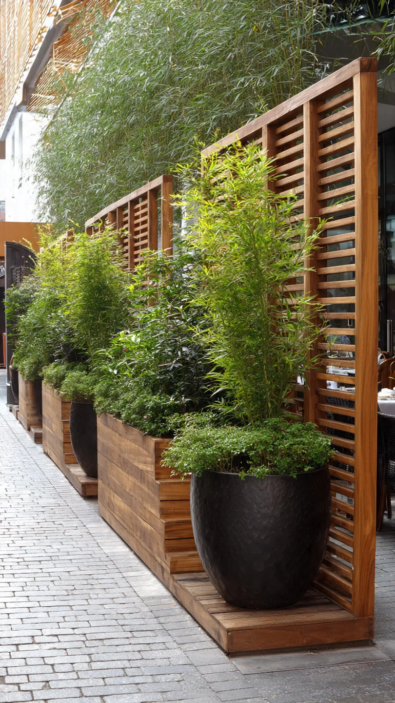 10 Outdoor Privacy Screen Ideas Using Wood and Plants