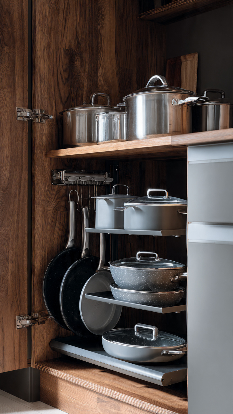 10 Pot and Pan Storage Ideas That Stop Cabinet Chaos